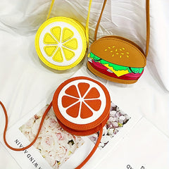 Kids' Hamburger Shoulder Bag - Mini Round Coin Purse