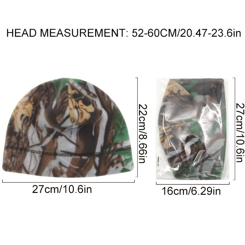 Outdoor Camouflage Knitted Fleece Hat for Riding