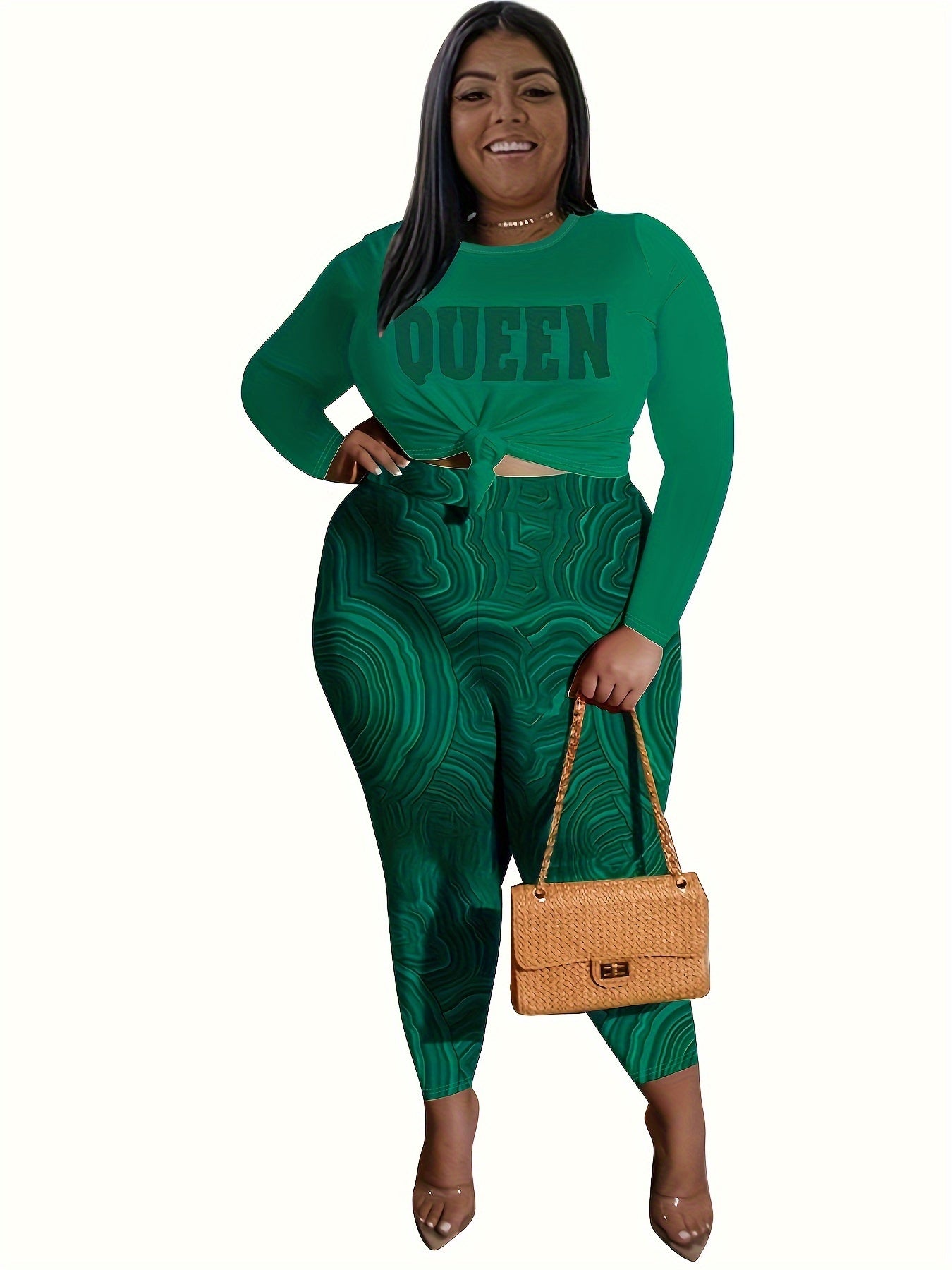 Women's Casual Letter Print Top & Pants Set