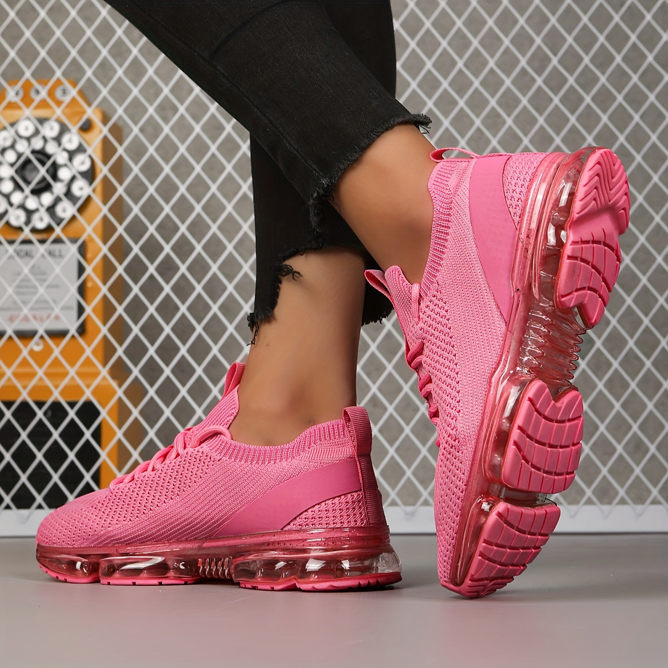 Mesh Breathable Air Cushion Running Shoes Lightweight Non Slip Sneakers