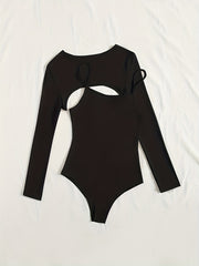 Women's Solid Ribbed Cami Bodysuit & Crop Top Outfit