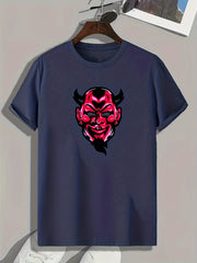 Monster Print Men's Graphic T-shirt for Summer