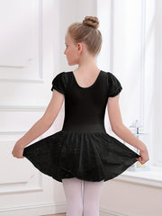 Unicorn Print Cap Sleeve Ballet Dress for Toddler Girls