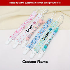 Personalized Baby Dummy Clip - Baby Pacifier Leash - Newborn Gift