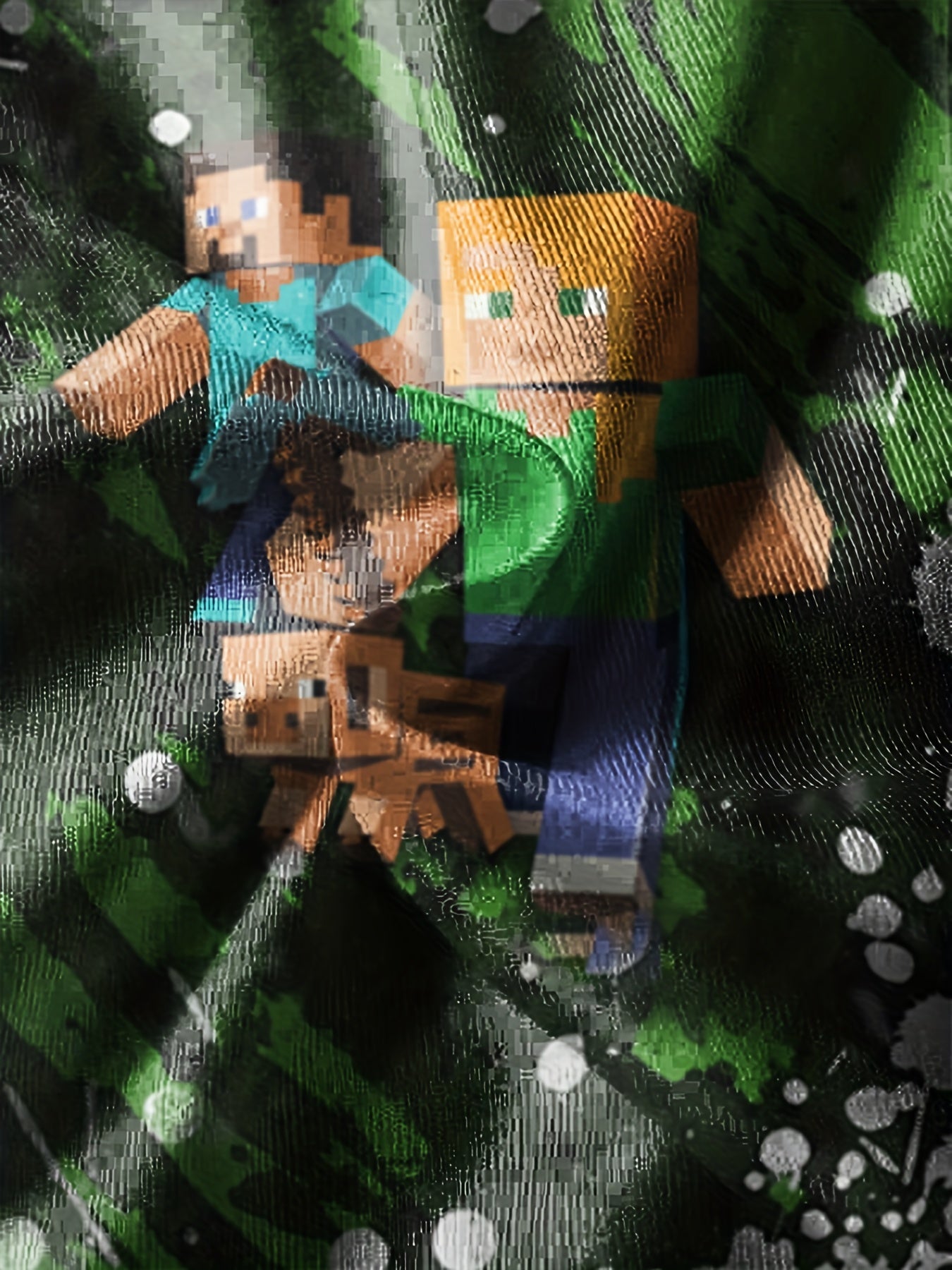Boy's Cartoon Blocks Graphic Tee Casual Stretch Breathable Novel Shirt
