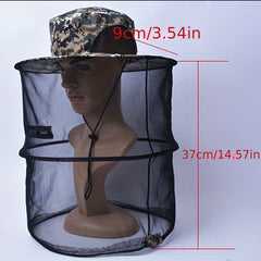 Unisex SunShade Large Brim Hat with Mosquito Protection