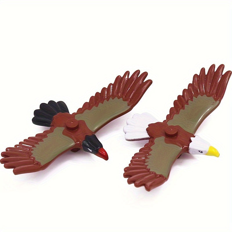 2pcs Bald Eagle Animals Birds Building Blocks Accessories Fun MOC Scene Gift