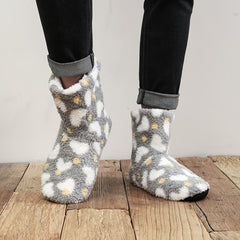 Cozy Heart Pattern House Slippers for Men