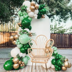 50 Dark Green Latex Balloons for Party Decorations