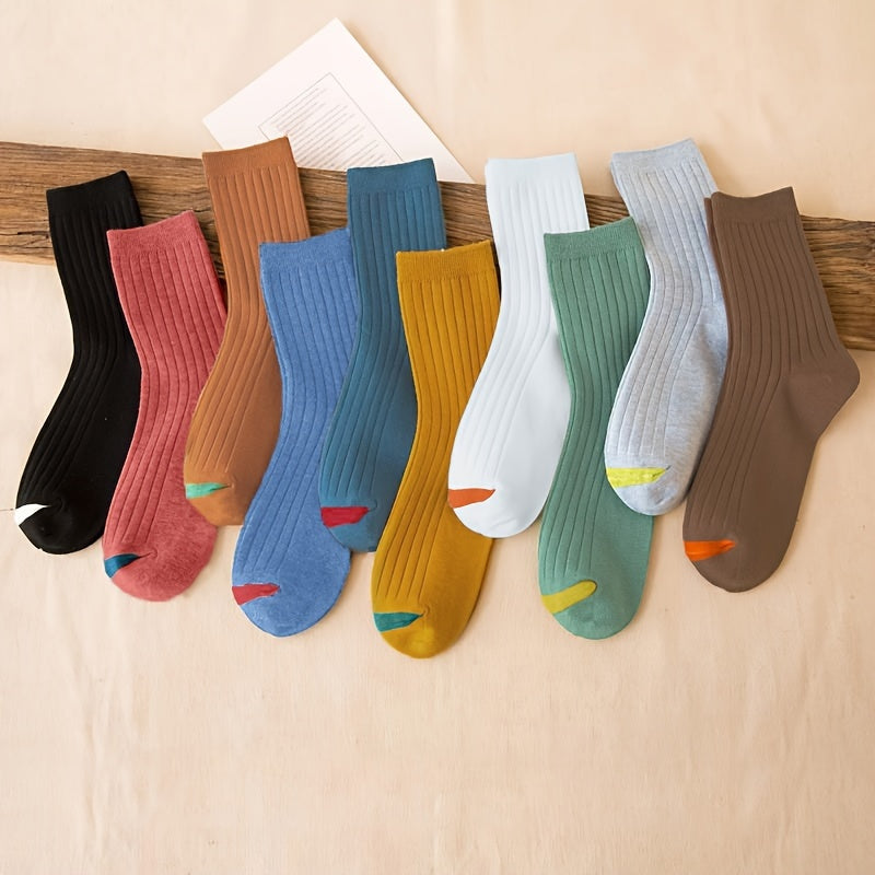 10 Pairs Outdoor Comfortable Breathable Crew Socks