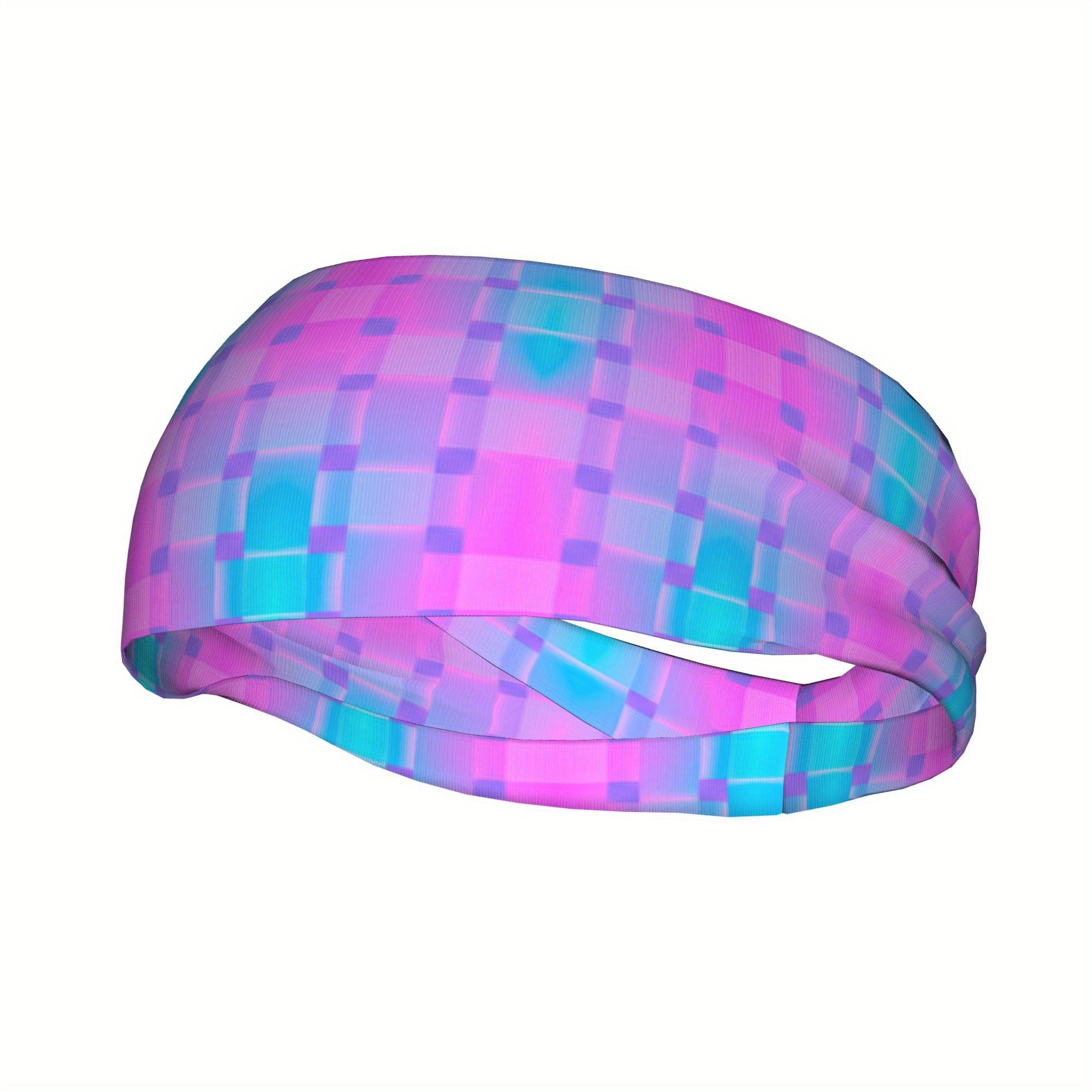 Men's Non Slip Workout Headband Pastel Purple Gradient Lightweight Hairband