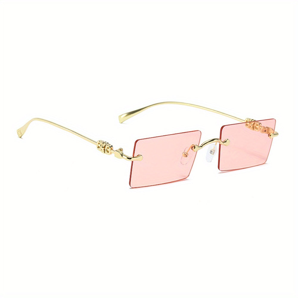 Men's Rimless UV Resistant Sunglasses for Summer Beach