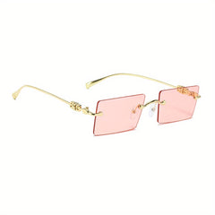 Men's Rimless UV Resistant Sunglasses for Summer Beach