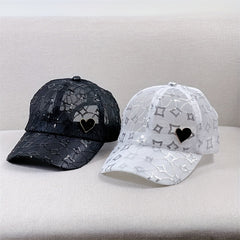 Mesh Breathable Sequin Baseball Cap Thin Sun Hat Lightweight Adjustable Dad Hats