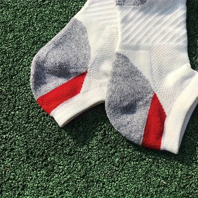 Men's Mid Crew Sport Socks Shock Absorption Athletic Socks