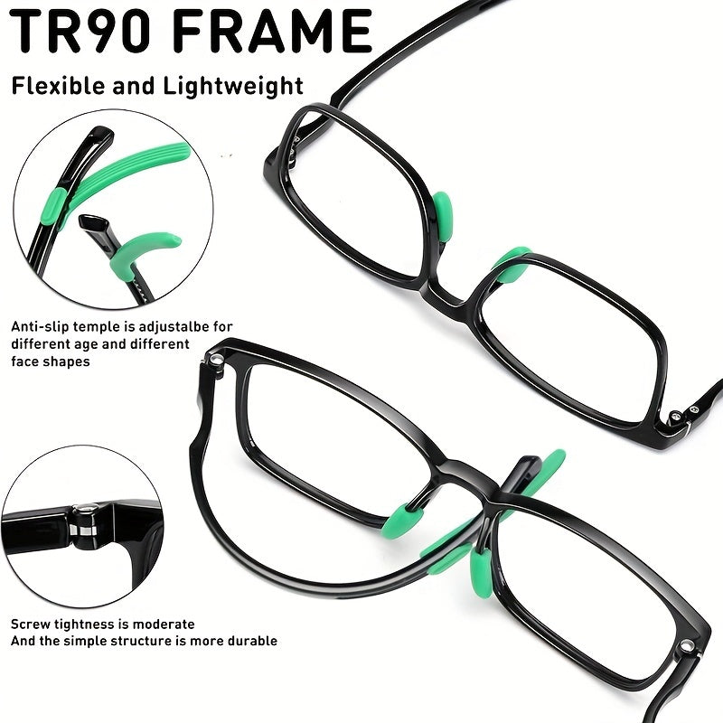 Light Blocking TR90 Frame Glasses UV Protection for Girls