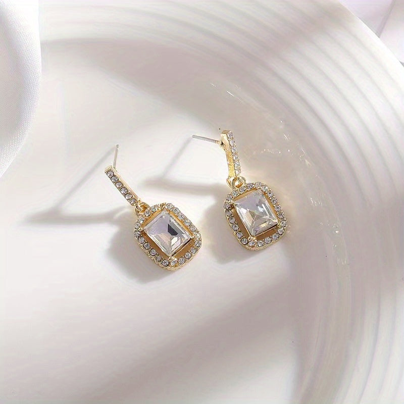 Vintage Square Drop Earrings - Versatile and Elegant