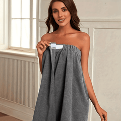 Women's Wearable Bath Towel Wrap Soft Absorbent Skirt
