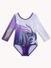 Girls Ballet High Stretch Long Sleeve Bodysuit For Dance Performance