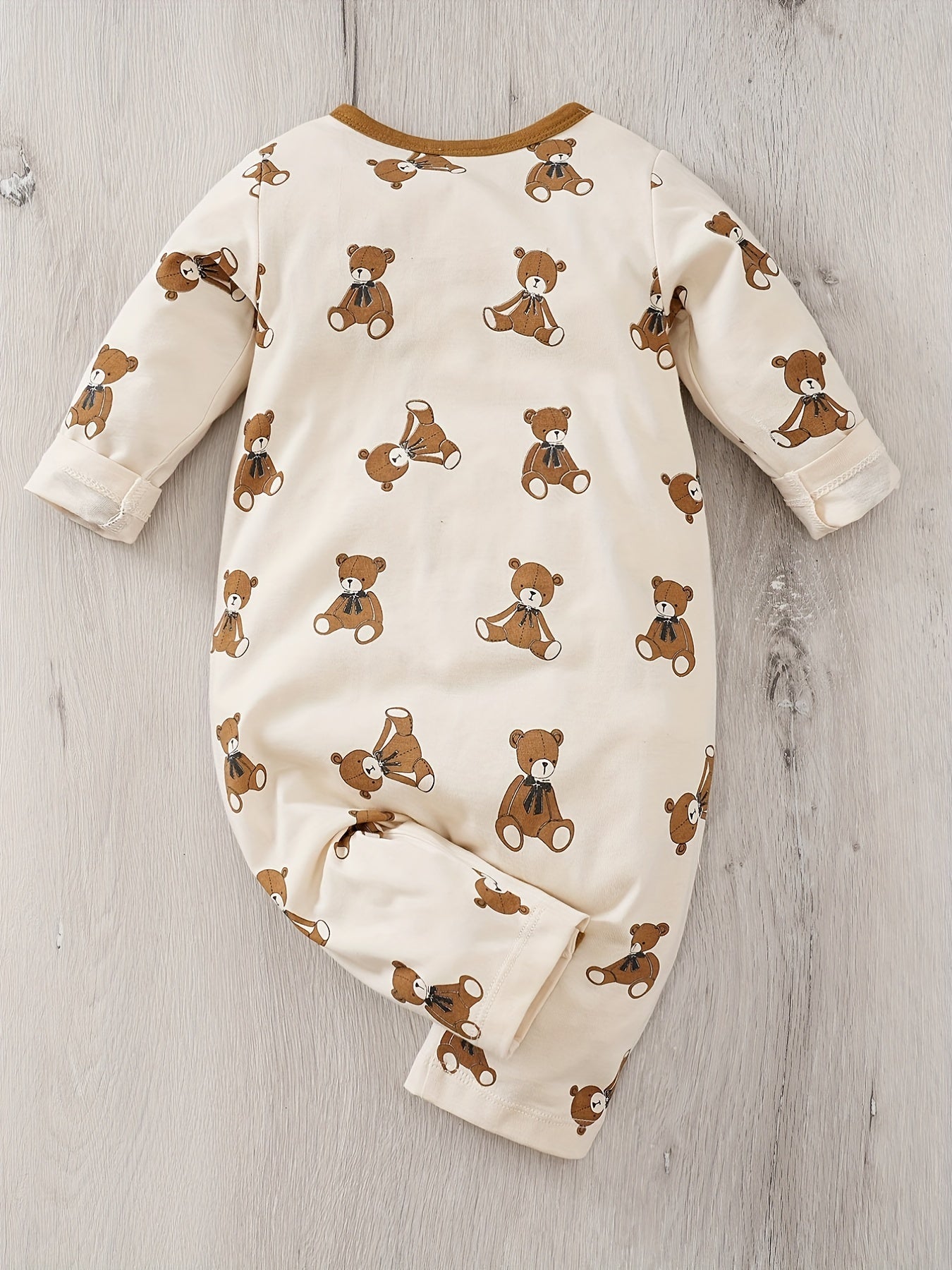 Cotton Doll Bear Print Romper Baby Bodysuit