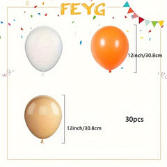30 Orange Latex Balloon For Party Decoration