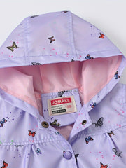 Girls Butterfly Cartoon Hooded Jacket