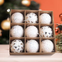 9pcs Shatterproof Christmas Tree Ball Decorations - Solid Style