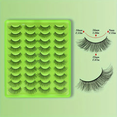 20 Pairs 3D Fiber False Eyelashes Multilayer Bushy Natural Long Lasting