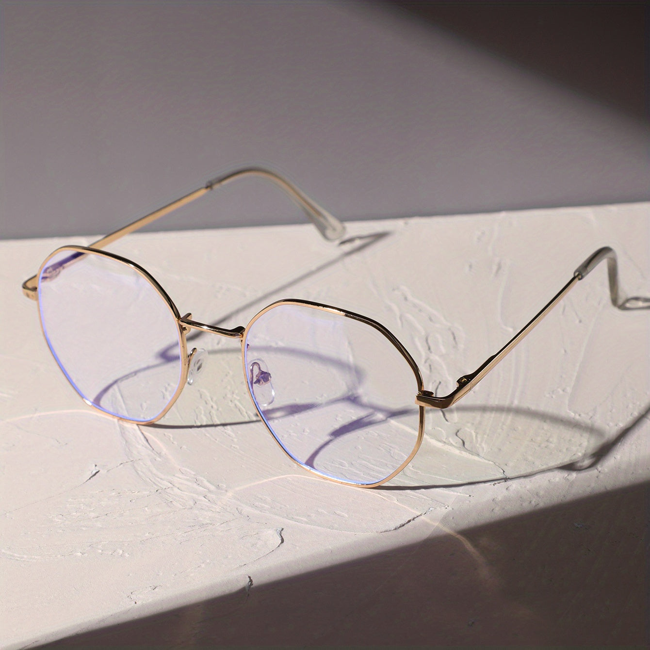 Men's Metal Frame Flat Mirror Glasses