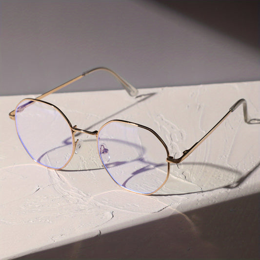Men's Metal Frame Flat Mirror Glasses
