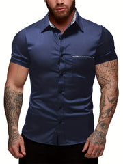 Men's Short Sleeve Casual Shirt for Summer