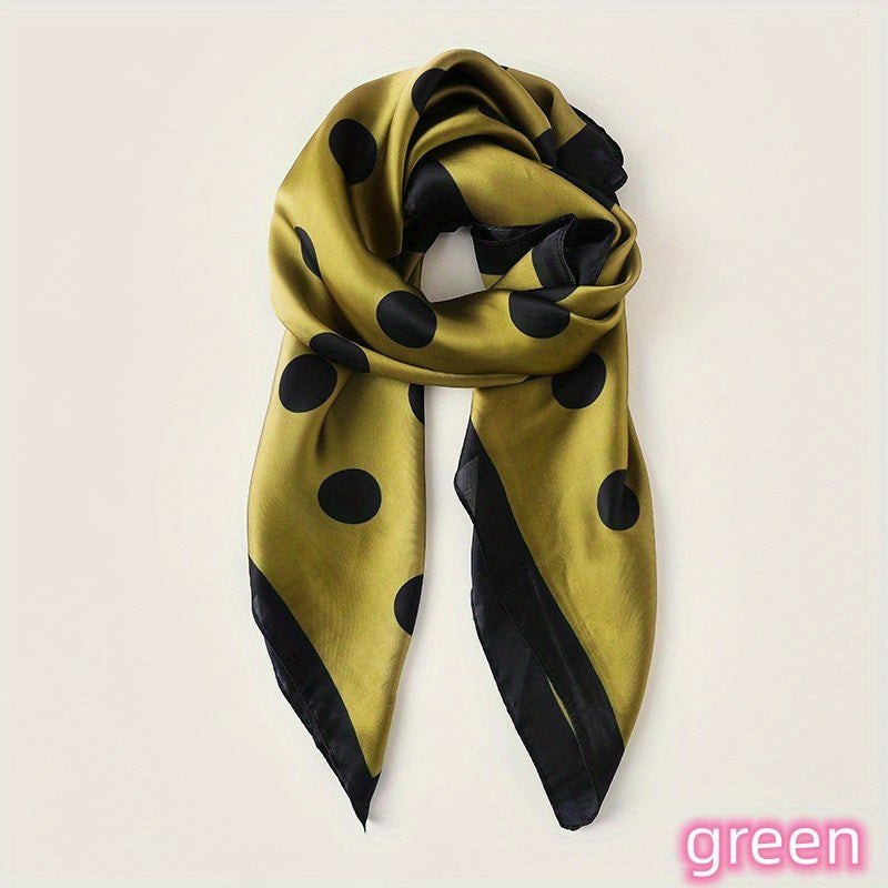 Polka Dot Bandana Silk Scarf Casual Shawl Wrap Head Wrap