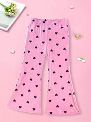 Toddler Girls Heart Graphic Flare Leg Pants