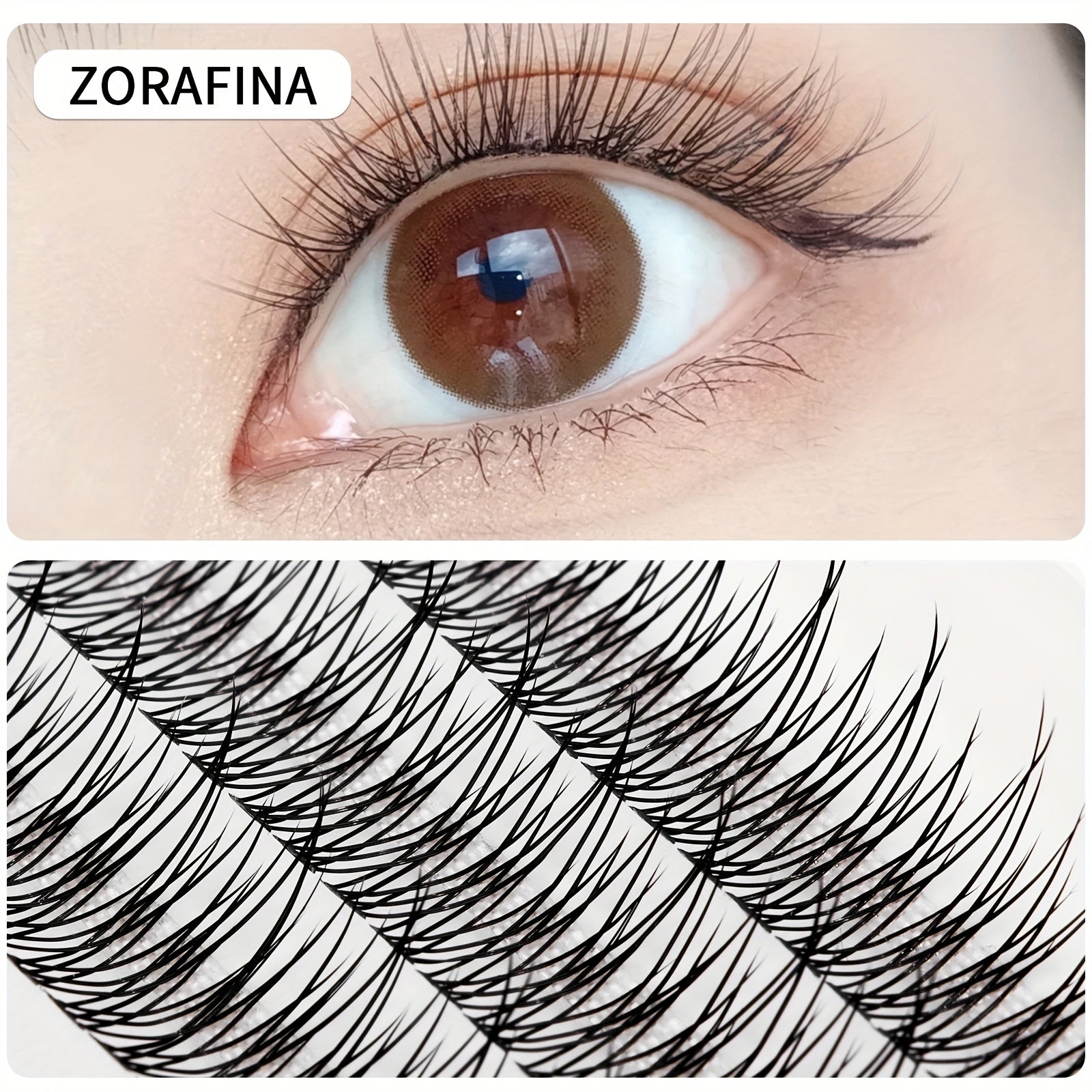3 Rows Cluster Lashes Fishtail Shape Grafted Eyelashes