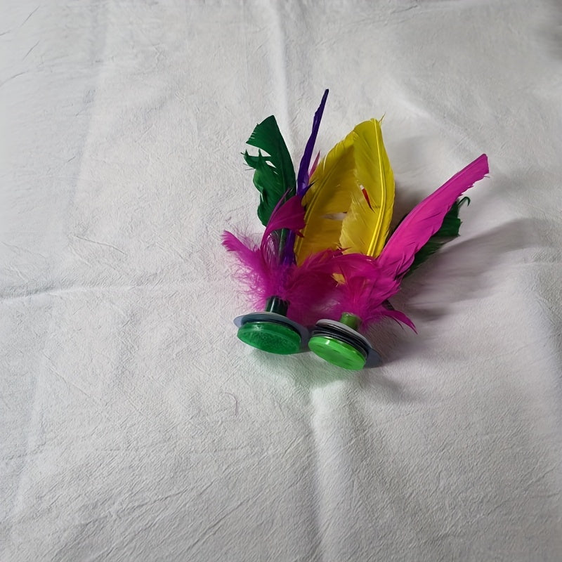Chinese Jian Zi Colorful Feather Kick Shuttlecock for Exercise