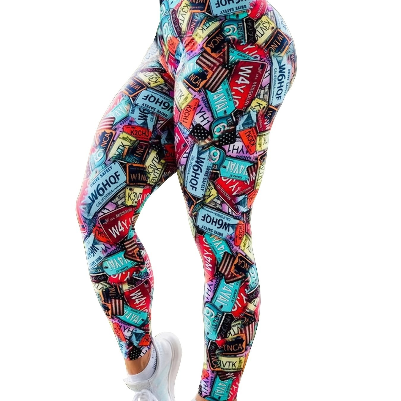High Waist Print Yoga Pants Quick Dry Leggings