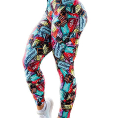 High Waist Print Yoga Pants Quick Dry Leggings