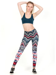 Floral Print Skinny Stretchy Leggings High Waist Yoga Leggings