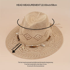 Cowboy Jazz Straw Hat Summer Sun Beach Hat