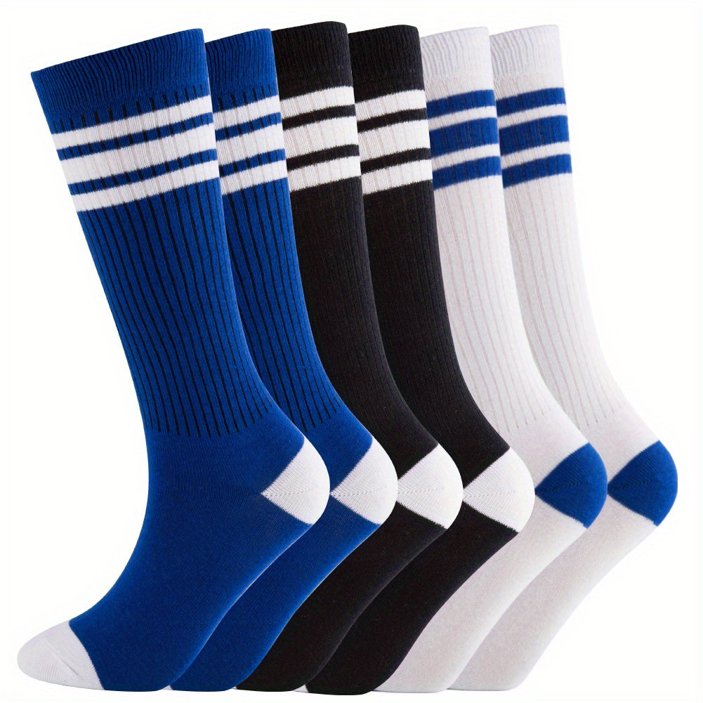 Boys Striped Knee High Socks for Kids Toddlers