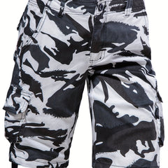 Men's Casual Camo Pattern Cargo Shorts With Pocket
