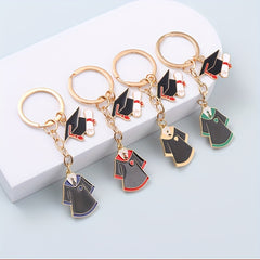 Graduation Dress & Cap Keychain Key Ring Purse Bag Backpack Car Key Charm