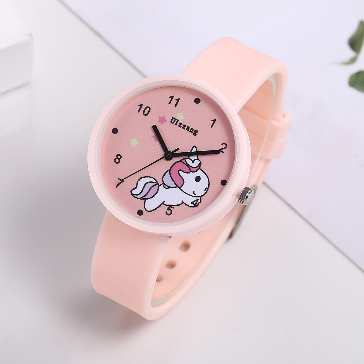 Unicorn Watch Necklace Hair Clips Bracelet Set Kids Birthday Christmas Gift