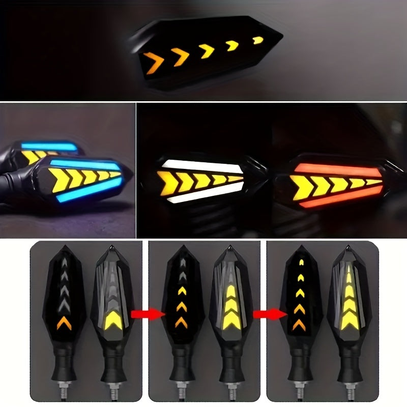 2pcs Motorcycle LED Turn Signal Sequential Flowing Indicator Lights