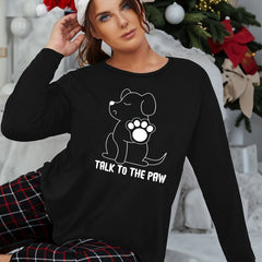 Puppy Print Long Sleeve Sleepwear Tee