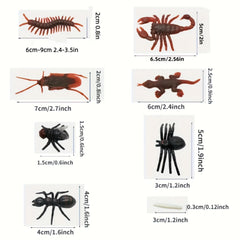 10pcs Adult Novelty Toys Simulation Insects Cockroaches Geckos etc