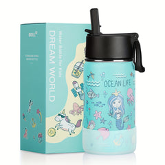 Mollcity 12oz Stainless Steel Vacuum Water Bottle