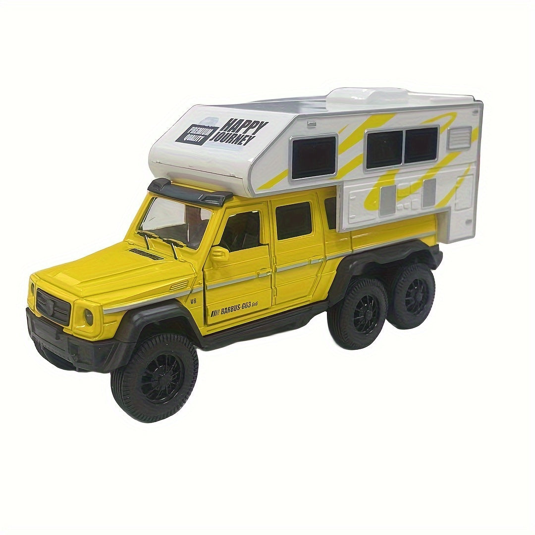 Alloy Tour Car Model Children's Toy Car Ornament Pull Back Car Model
