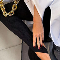 Ribbed Yoga Leggings Basic Casual Skinny Spring Fall Leggings