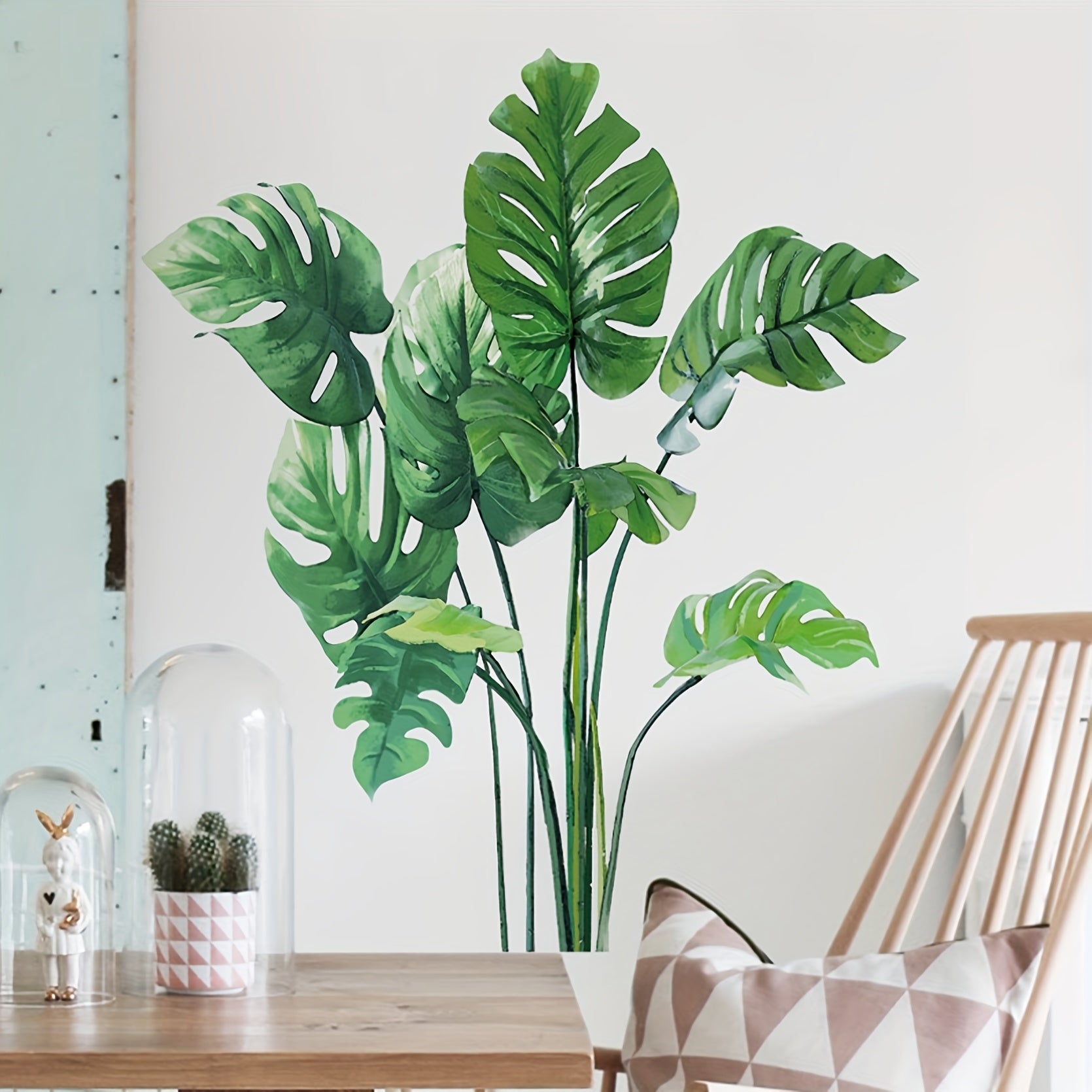 Monstera Leaf Wall Decals Tropical Plants Stickers for Living Room